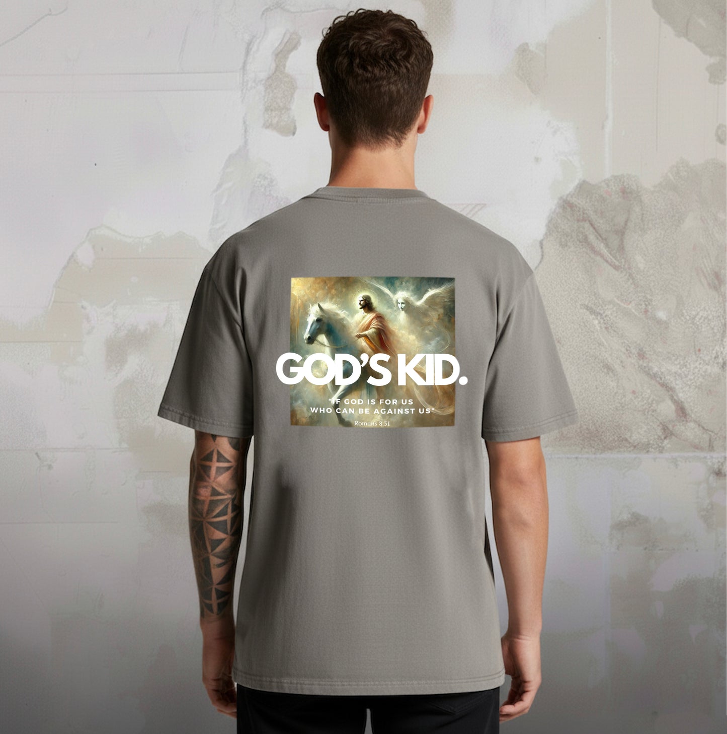 GOD'S KID FADED GREY TEE