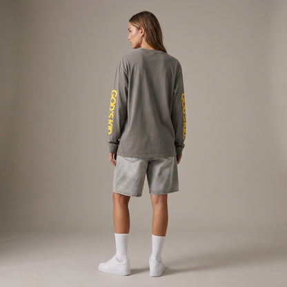 GOD'S KID LONGSLEEVE GREY